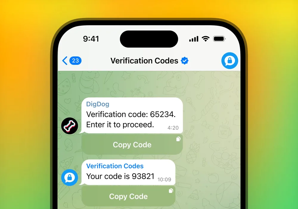 کدهای امنیتی چت مخفی تلگرام